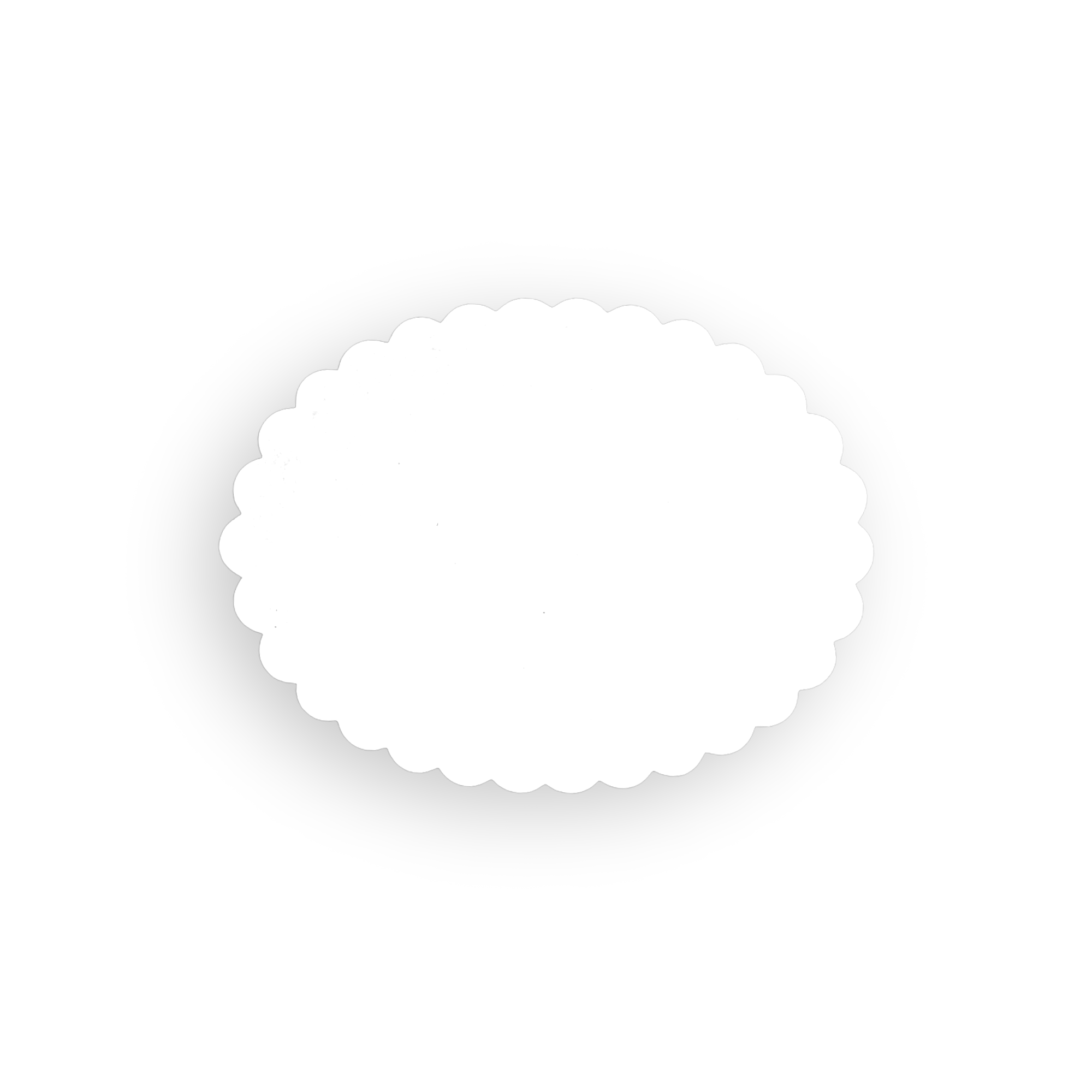 Hamburger ovaal meatstar wit