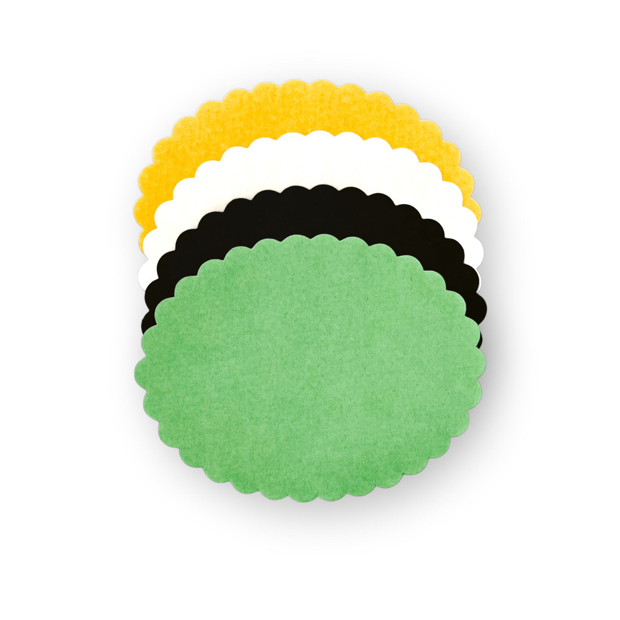 Hamburger ovalen meatstar groen zwart wit peach